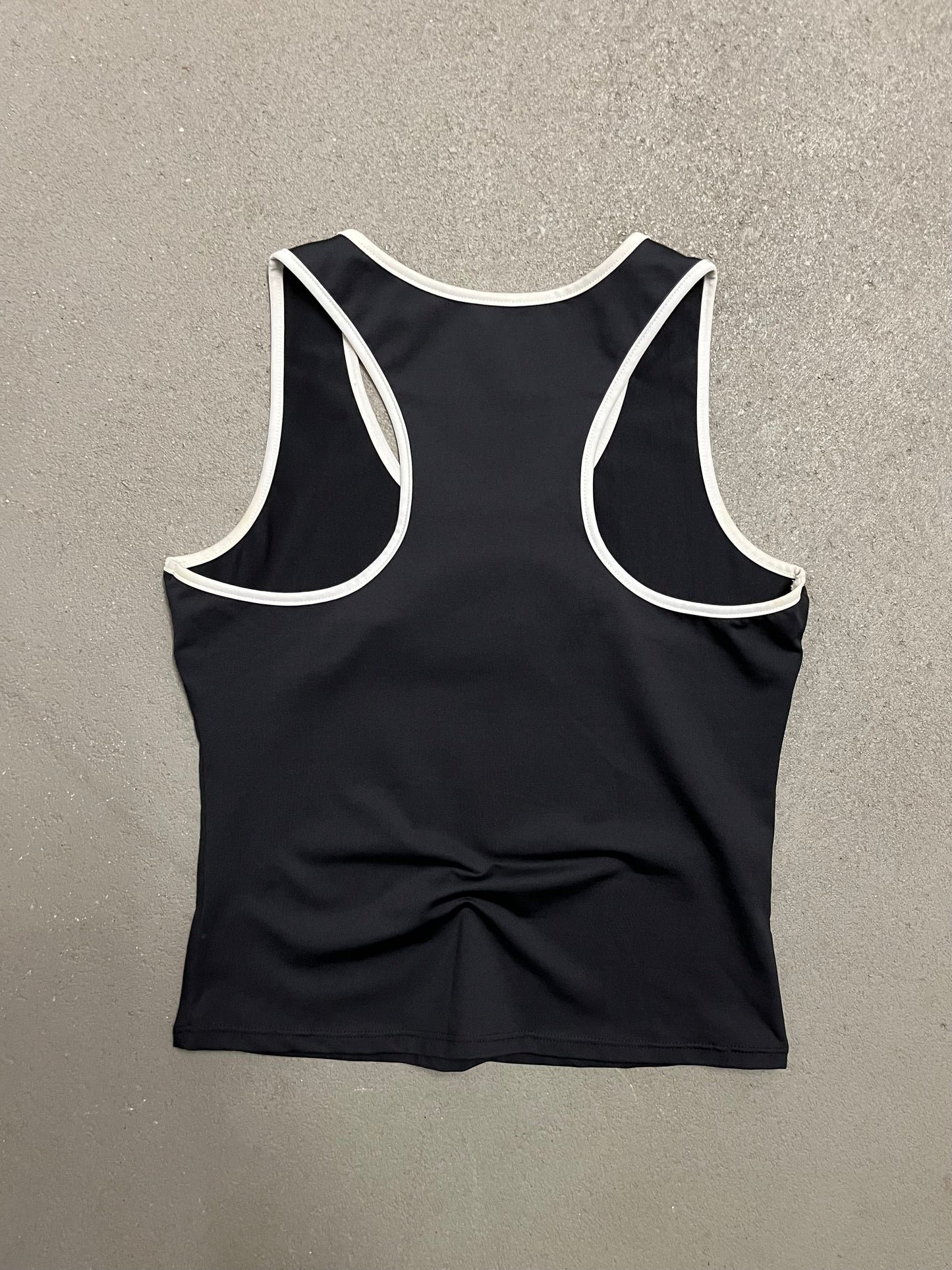 Vintage Y2K Black White Adidas Top - L (W)