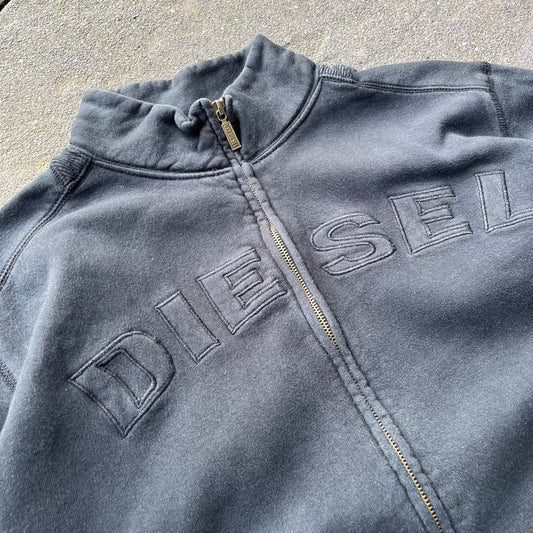Vintage Black Diesel Zip Up - M