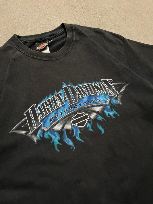 Vintage 2006 Black Faded Harley Davidson Tee - L
