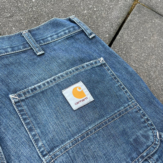 Blue Carhartt Carpenter Jeans Shorts - 32