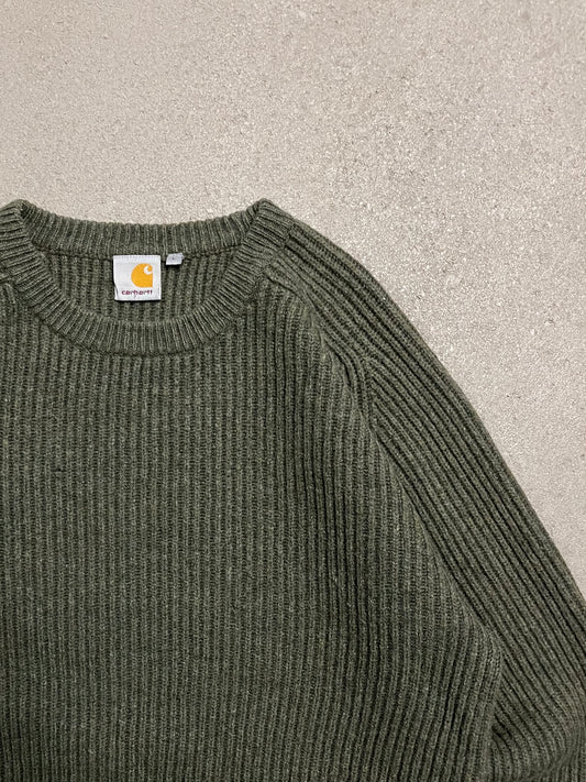 Green Carhartt Fisherman Knit Sweater - L
