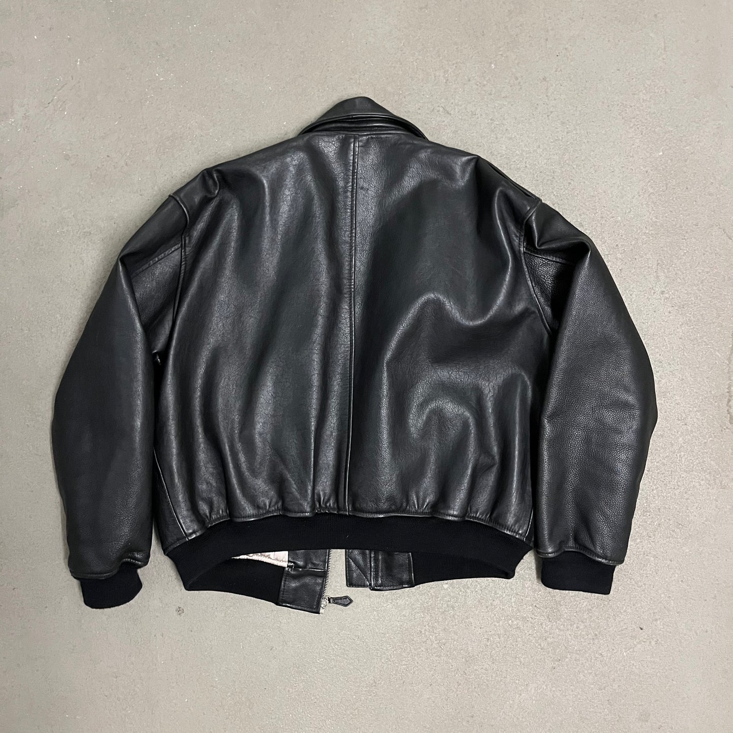 Vintage Black Diesel Leather Jacket - M