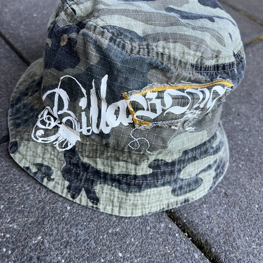Vintage Y2K Green Camo Billabong Bucket Hat