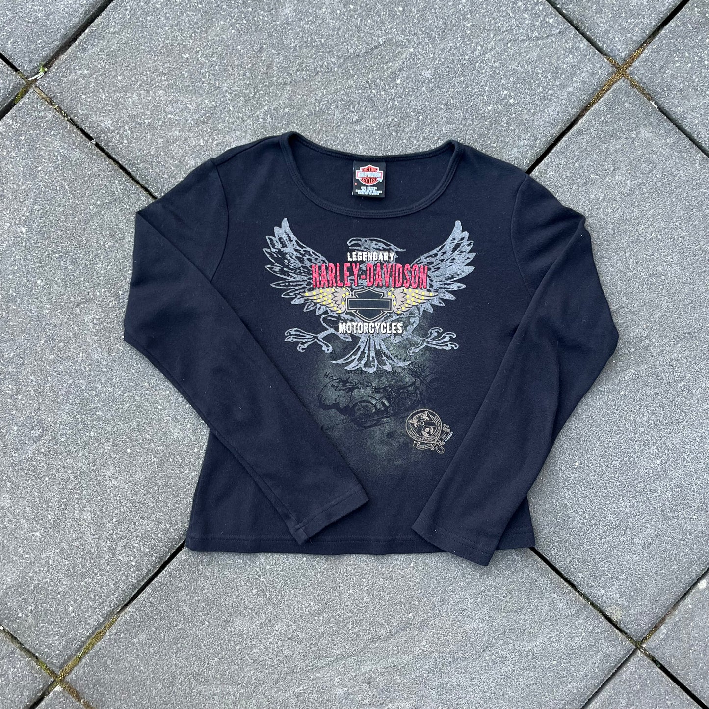 Vintage 2005 Black Harley Davidson Longsleeve - S (W)