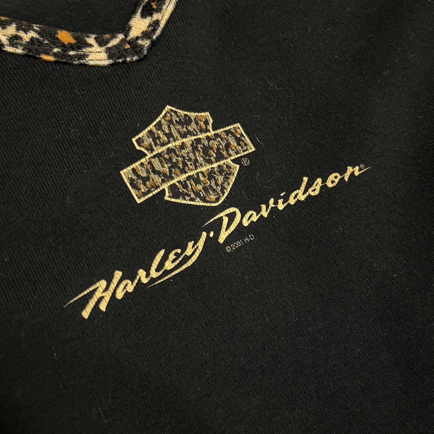 Vintage 2001 Black Harley Davidson Crop Top - L (W)