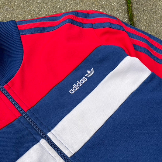 Vintage Blue Red Adidas Track Jacket - M