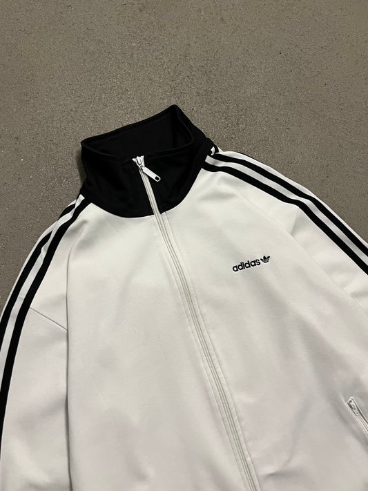 Vintage 2005 White Black Adidas Beckenbauer Track Jacket - L