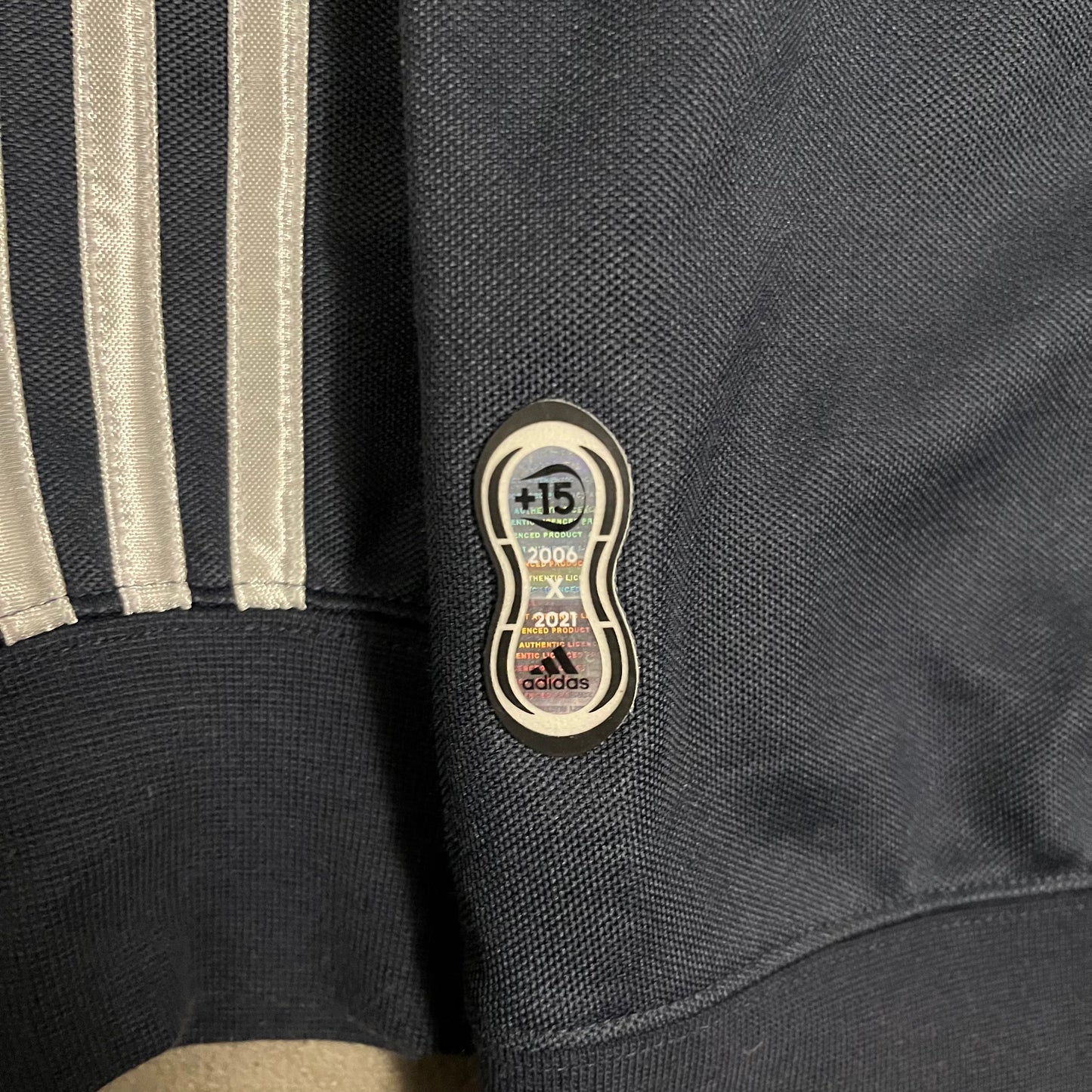 Vintage Blue Silver Adidas Real Madrid Sweater - XL