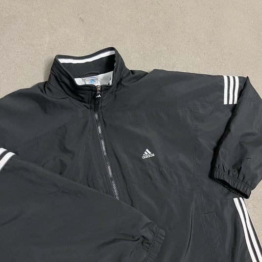 Vintage 90s Black Adidas Track Jacket - M