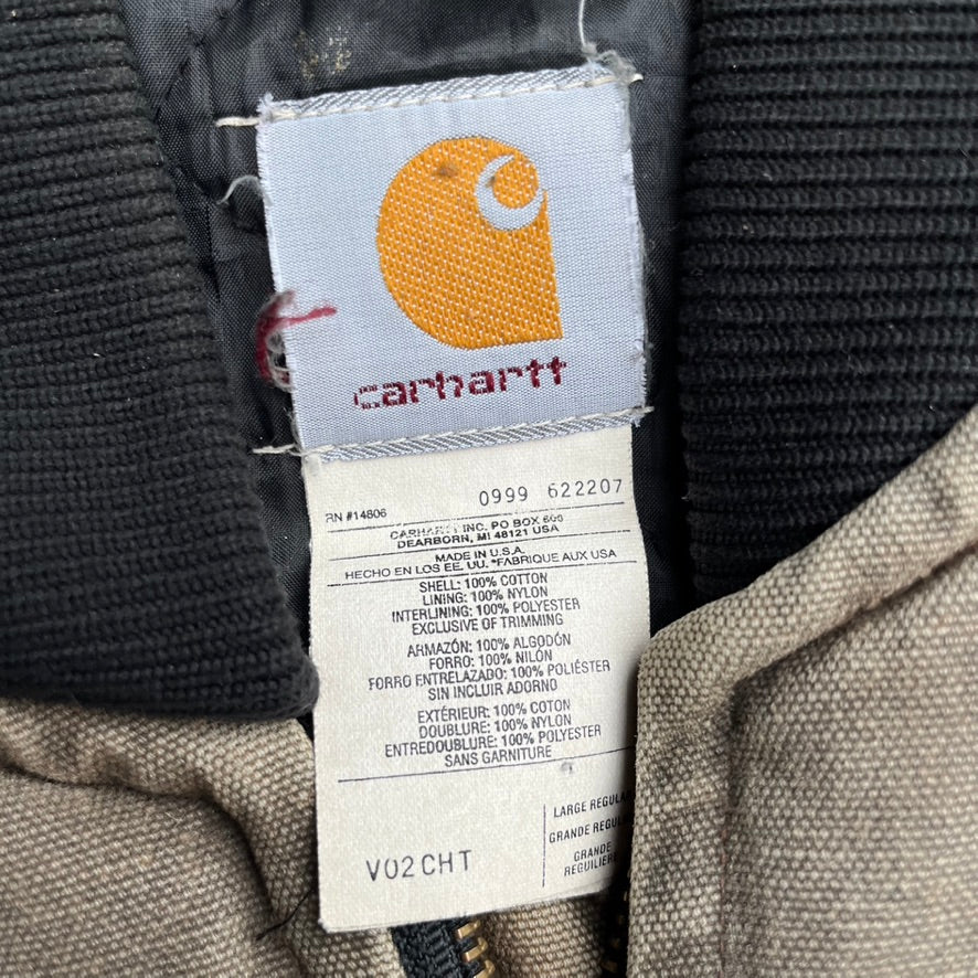 Vintage Green Faded Carhartt Vest - L