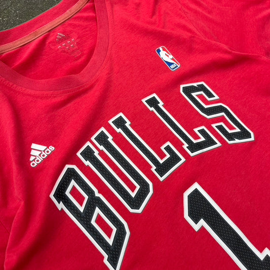 2015 Red Adidas Bulls Tee - L