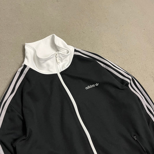 2008 Black White Silver Adidas Beckenbauer Track Jacket - M