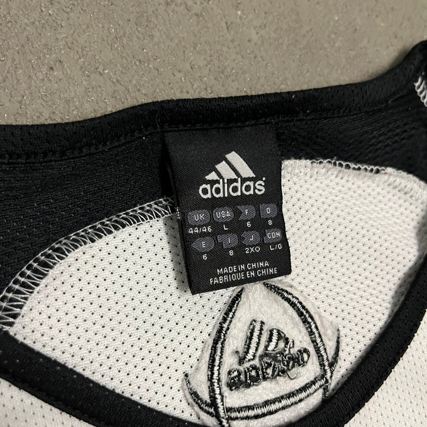 Vintage 2004 White Black Adidas Tank Top - L