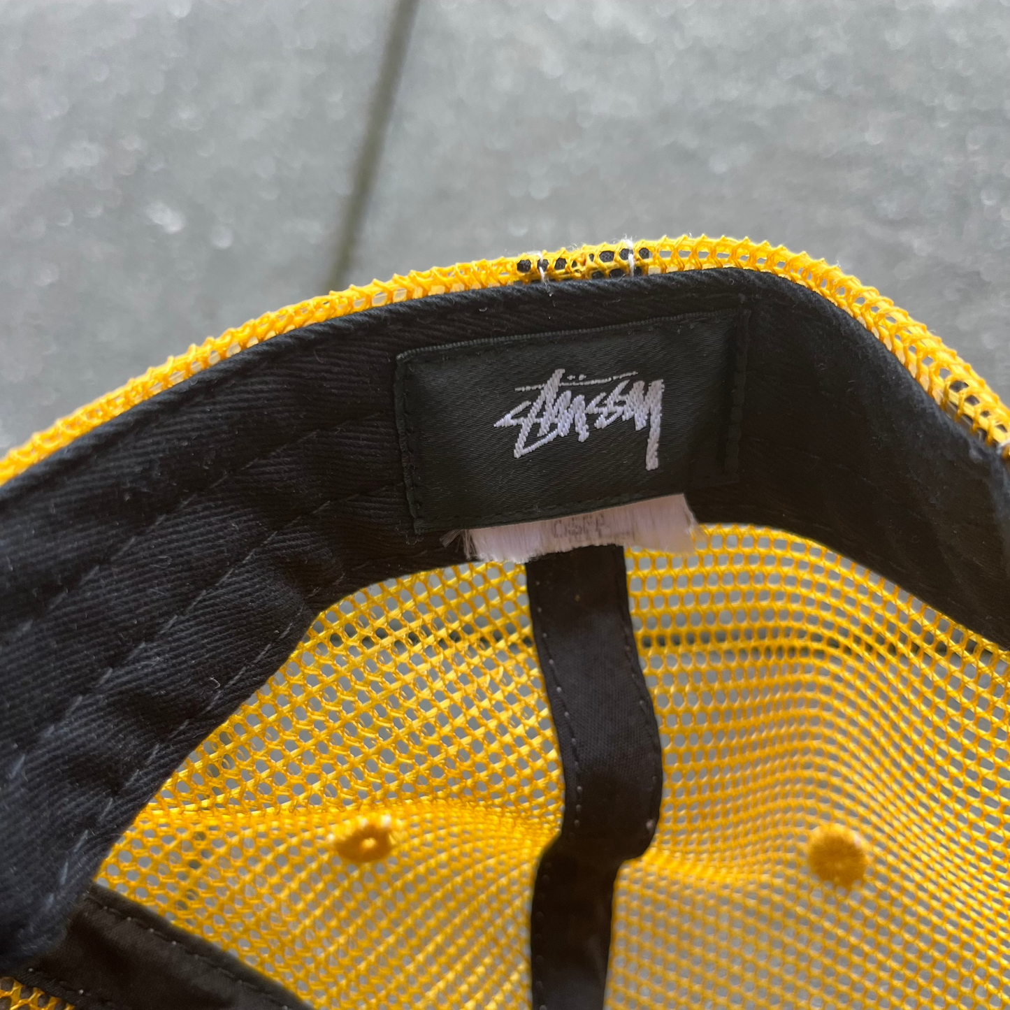 Blue Yellow Stüssy Trucker Cap