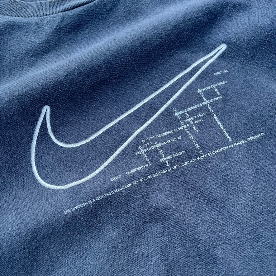 Vintage Faded Grey Nike Tee - M