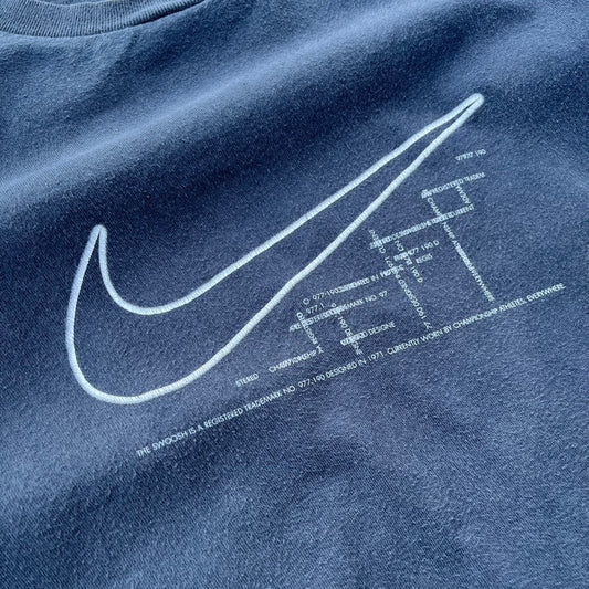 Vintage Faded Grey Nike Tee - M