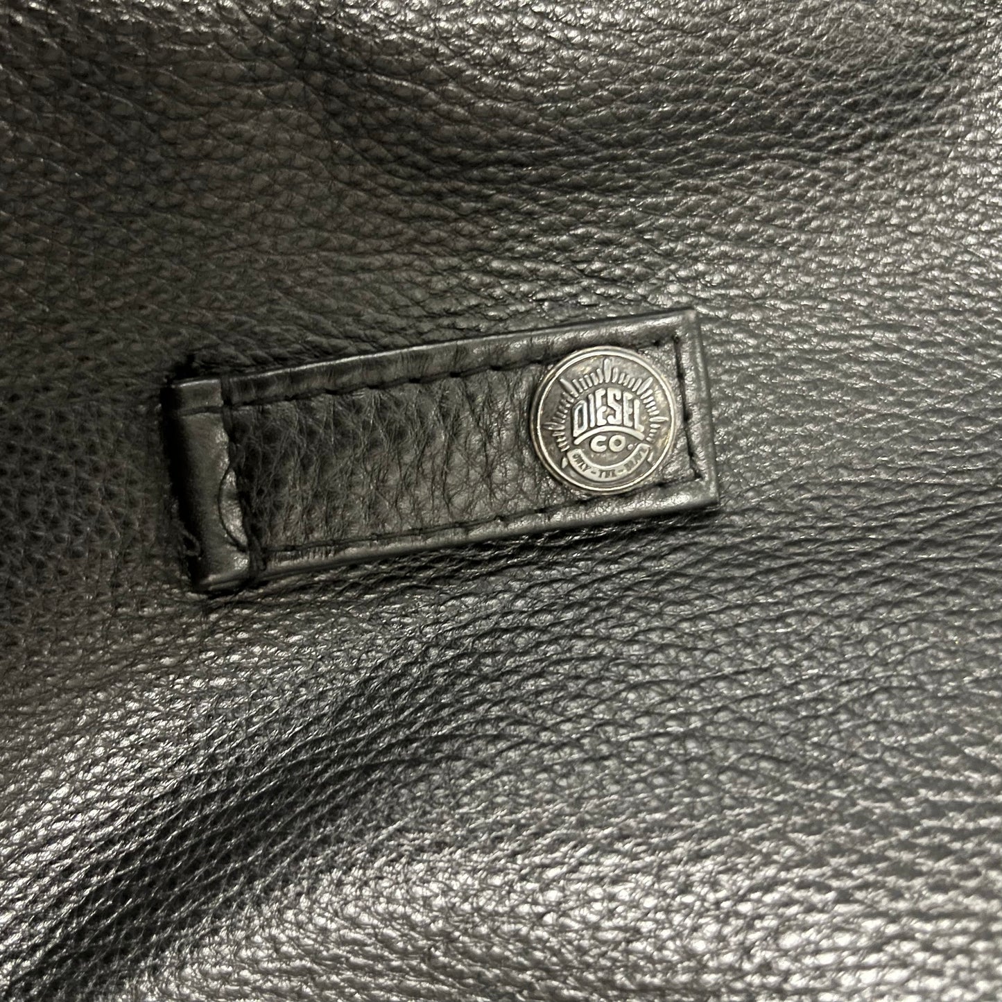 Vintage Black Diesel Leather Jacket - M