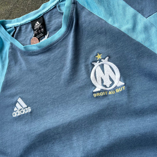 Vintage Blue Adidas Olympique Marseille Tee - M