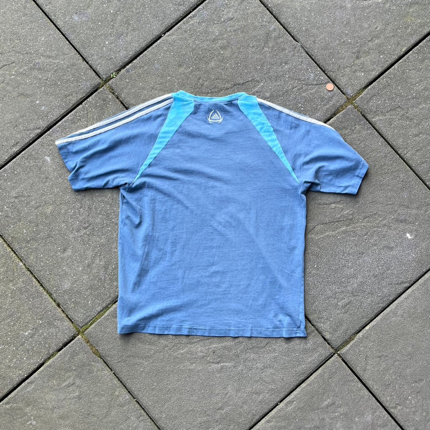 Vintage Blue Adidas Olympique Marseille Tee - M