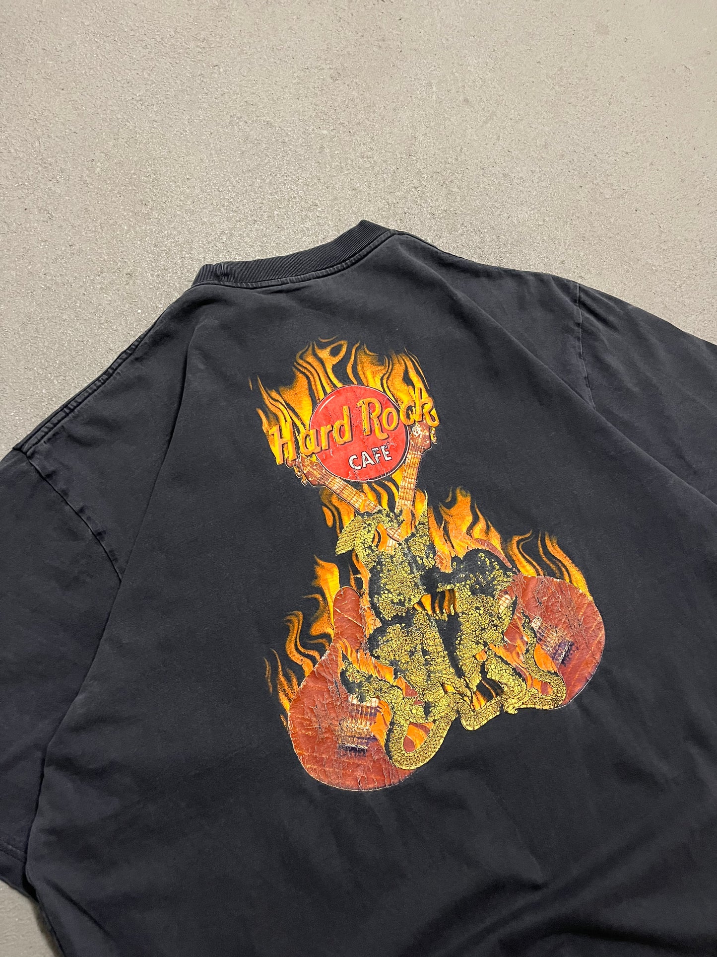 Vintage Grey Faded Hard Rock Cafe Bangkok Tee - XL