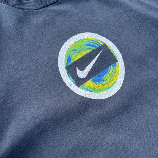 Vintage Black Faded Nike Single Stitch Tee - L