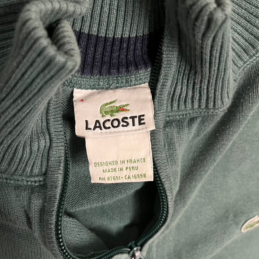 Vintage Green Lacoste Half Zip - M