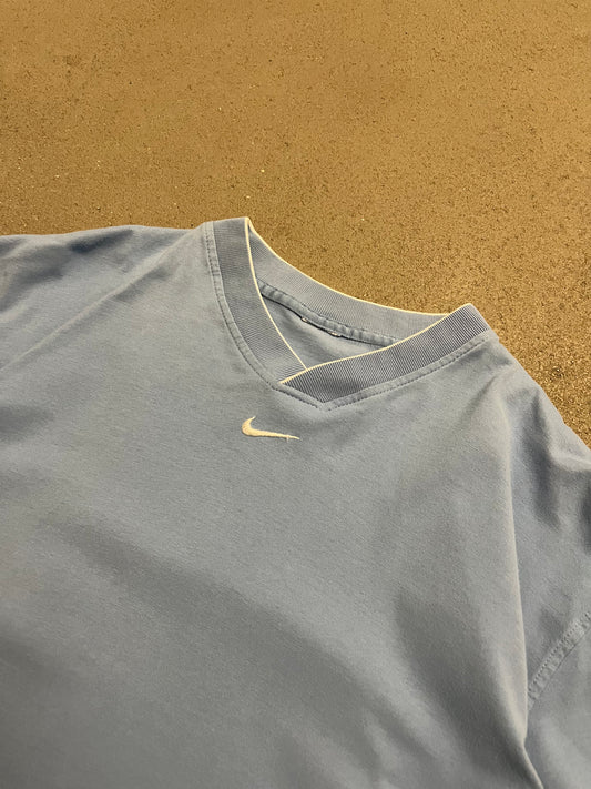 Vintage Y2K Light Blue Nike Tee - L