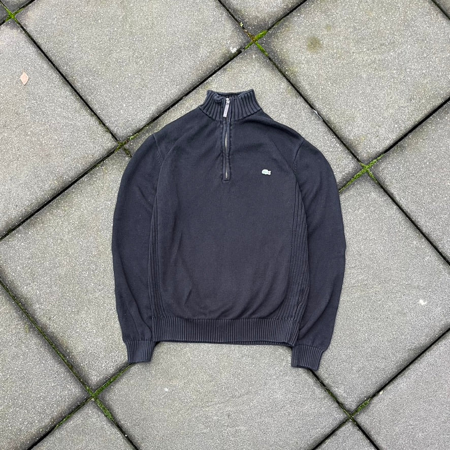 Vintage Black Lacoste Half Zip Sweater - M