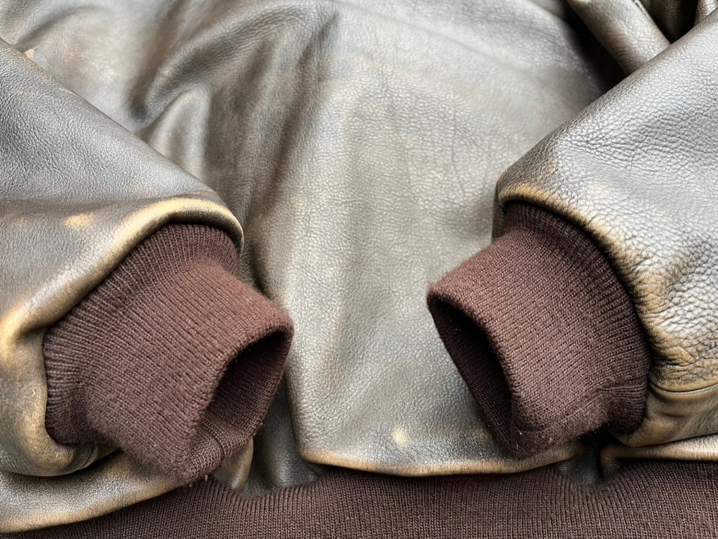 Vintage Brown Faded Chevignon Leather Jacket - L