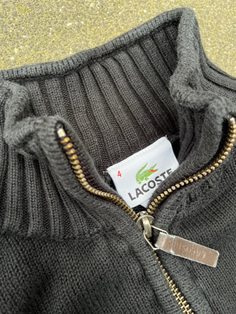 Vintage Black Lacoste Half Zip Sweater - M