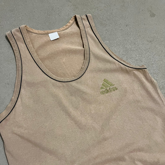 Vintage 90s Khaki Adidas Equipment Tank Top - M