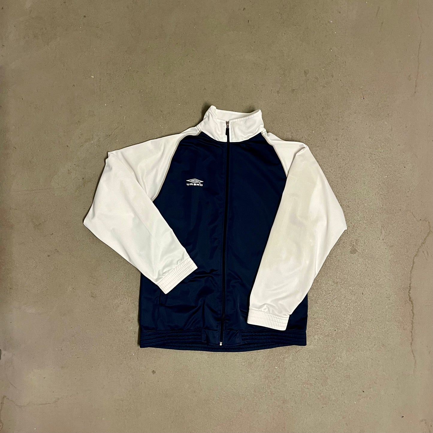 Vintage Y2K Blue Creme Umbro Track Jacket - L