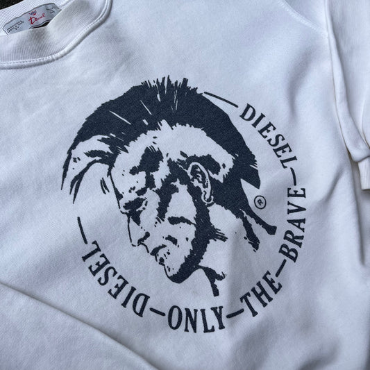 Vintage White Diesel Sweater - M