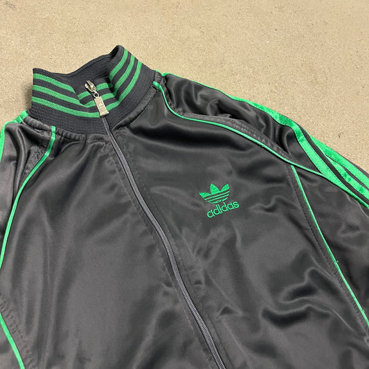 Vintage Grey Green Adidas Track Jacket - M