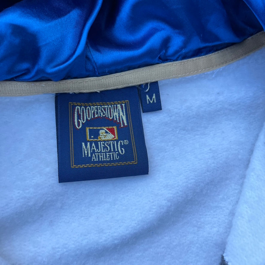 Vintage Grey Majestic Yankees Zip Hoodie - M