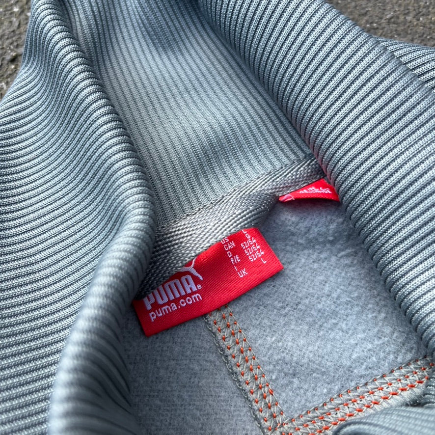 Vintage Silver Puma Track Jacket - M