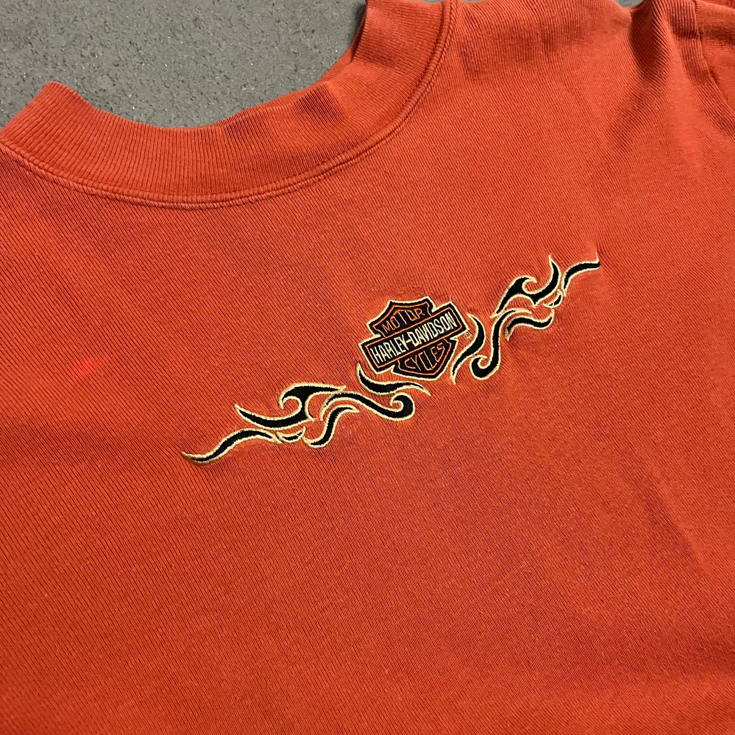Vintage Orange Harley Davidson Longlseeve - S (W)