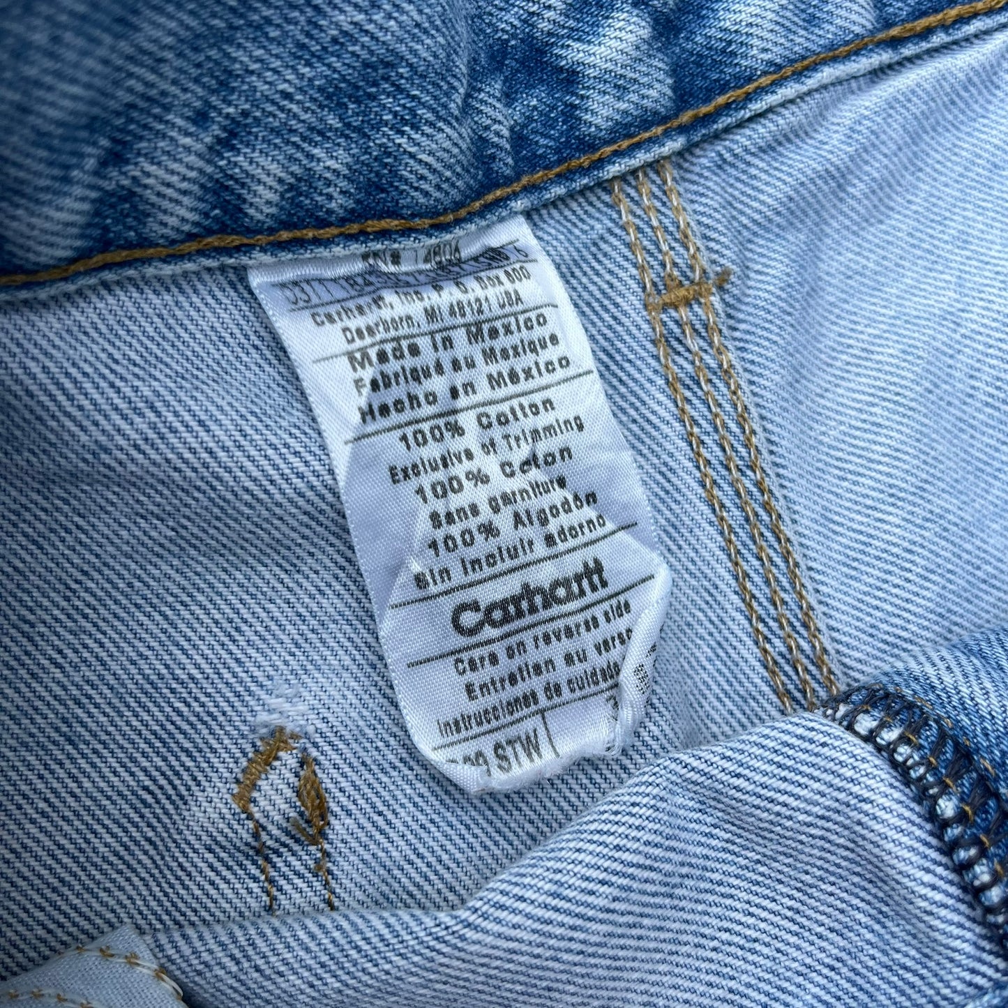 Vintage Blue Carhartt Carpenter Jeans Shorts - 38