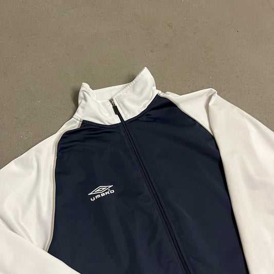 Vintage Y2K Blue Creme Umbro Track Jacket - L