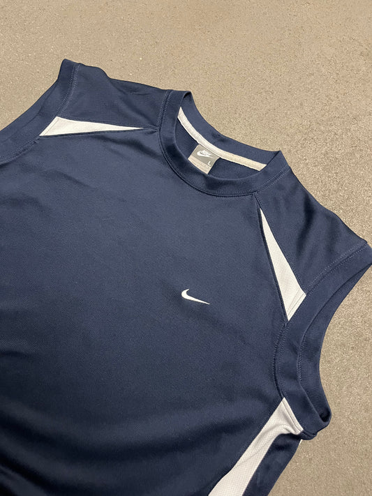 Vintage Y2K Blue Nike Tank Top - L
