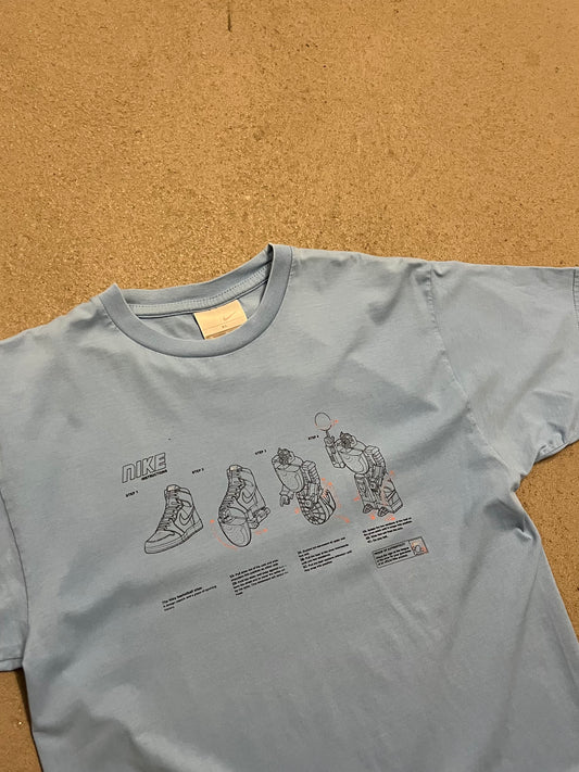 Vintage Y2K Blue Nike Tee - M