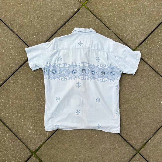 Vintage Blue Stüssy Tribal Dragon Shirt - M