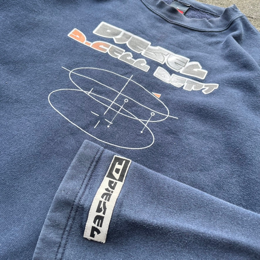 Vintage Blue Diesel Sweater - XL