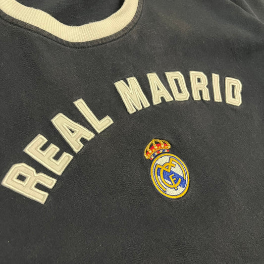Vintage 2003 Blue Adidas Real Madrid Ringer Tee - M