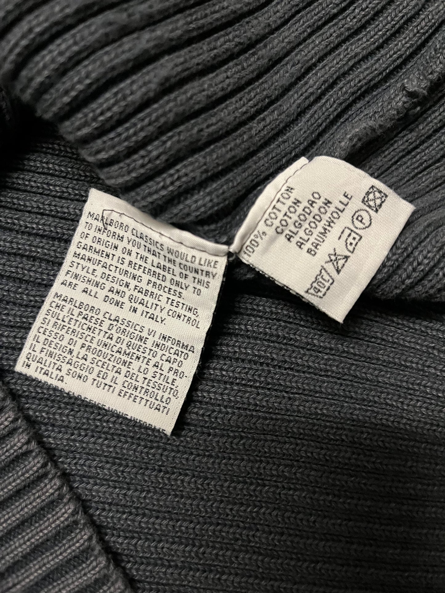 Vintage Blue Malboro Knit Quarter Zip - L