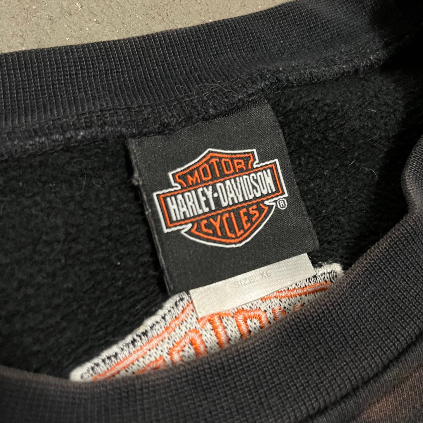 Vintage Black Harley Davidson Sweater - XL
