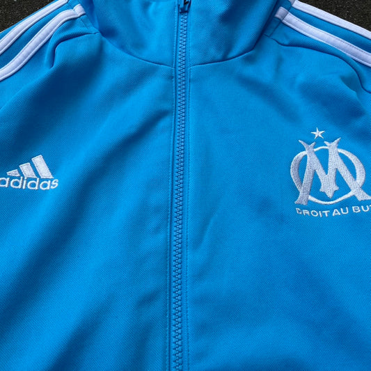Vintage Blue Adidas Olympique Marseille Track Jacket - L
