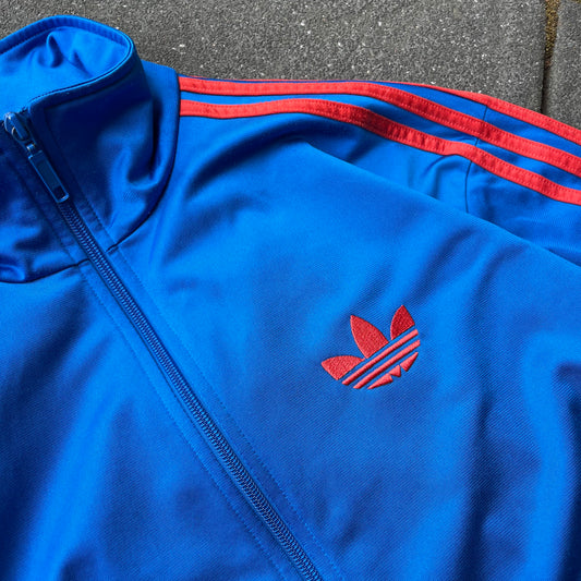 2010 Blue Red Adidas Firebird Track Jacket - M