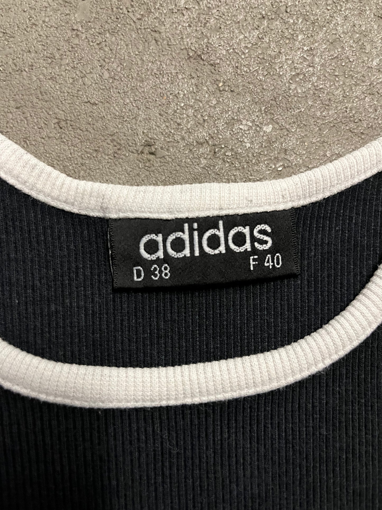 Vintage 90s Black White Adidas Top - M (W)