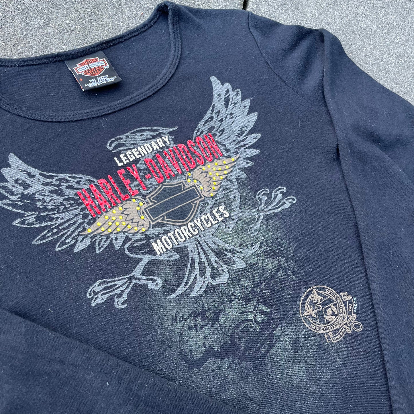 Vintage 2005 Black Harley Davidson Longsleeve - S (W)